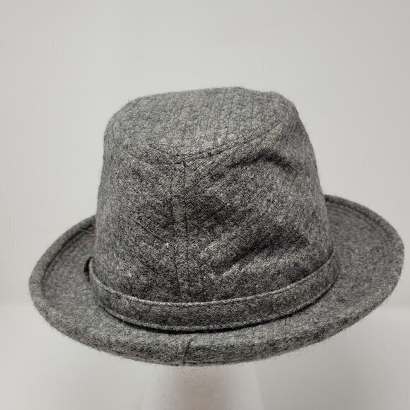 Vintage Adam New York Gray Wool Fedora with Feathers - Picture 3 of 7